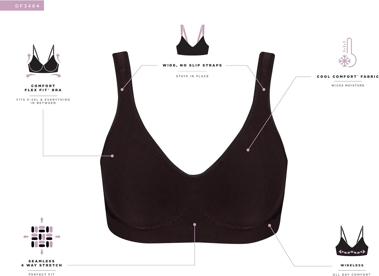 imageBali Womens Wireless Bra Comfort Revolution Seamless TShirt Bras for Women ComfortFlex FitLight Buff Aztec