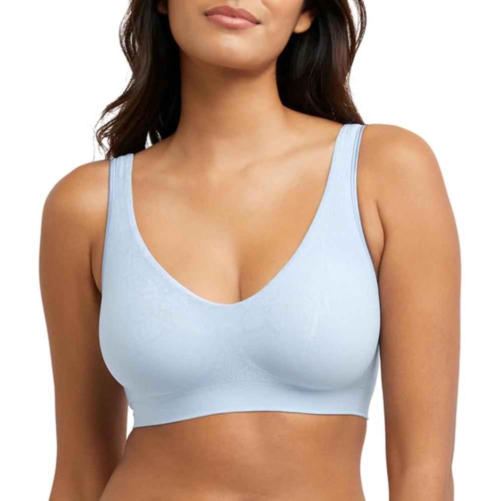 imageBali Womens Wireless Bra Comfort Revolution Seamless TShirt Bras for Women ComfortFlex FitBlue Flight Aztec