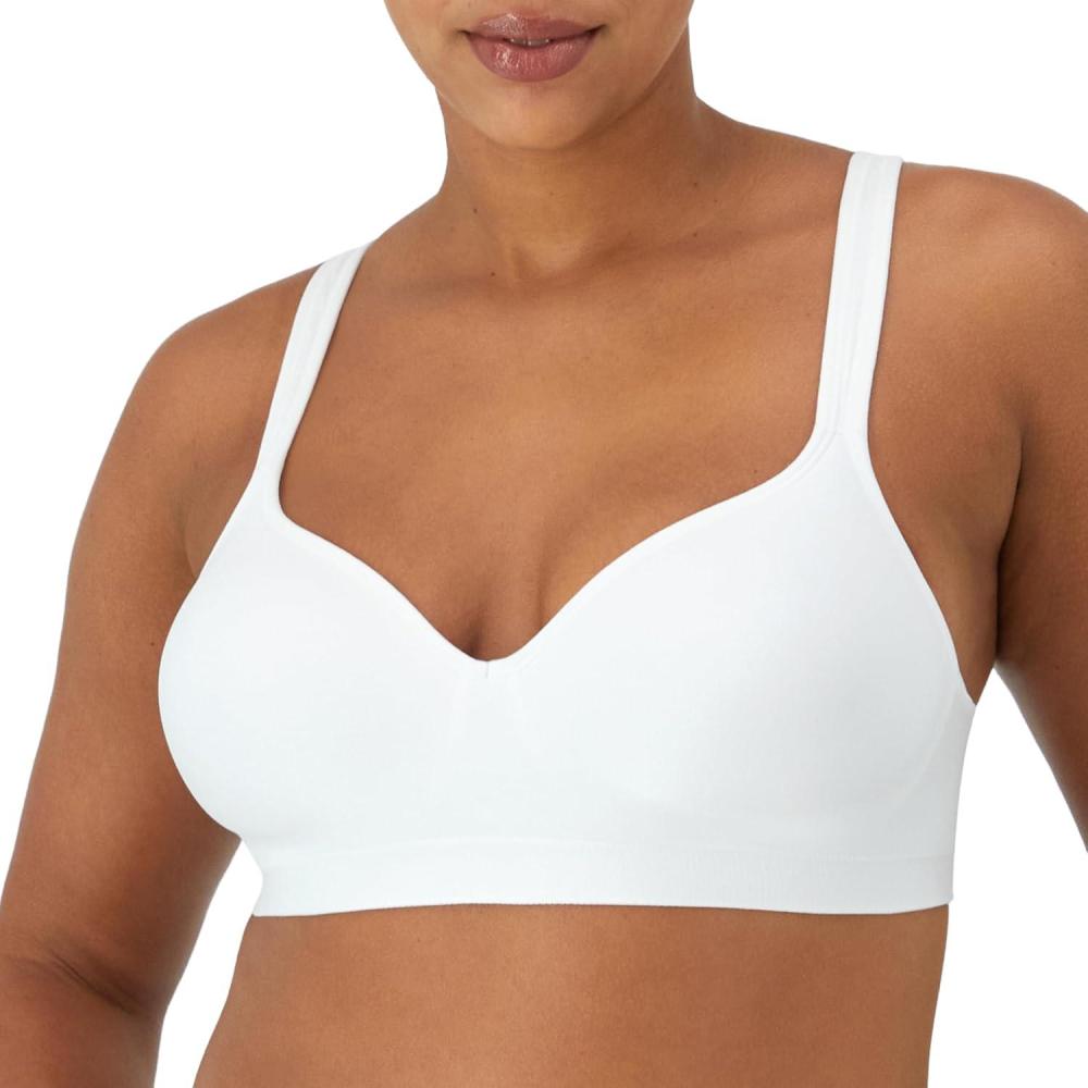 imageBali Womens Wireless Bra DF3463 Comfort Revolution FullCoverage Bras for Women MoistureWicking WirefreeWhite