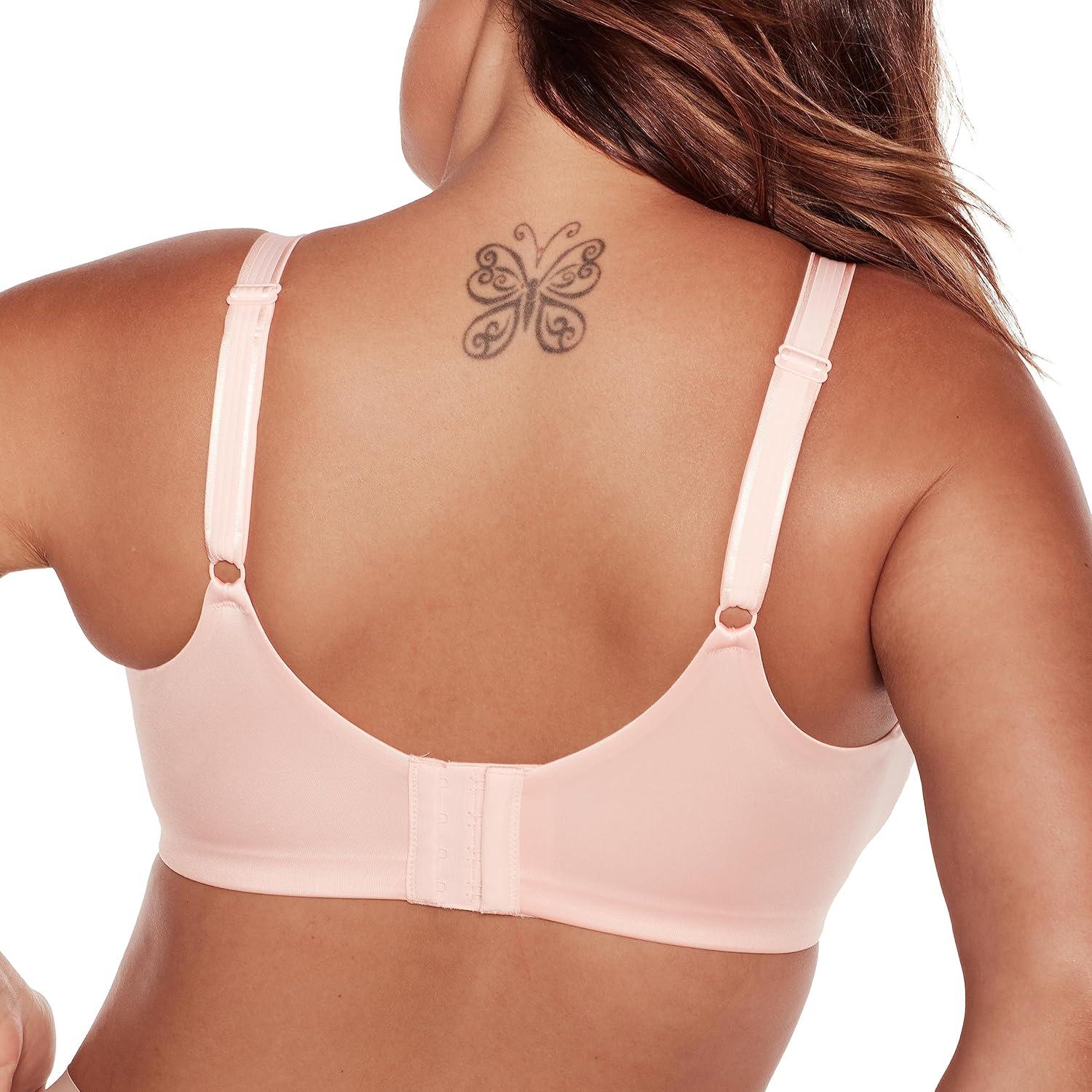 imageBali Womens Underwire Bra DF3W11 One Smooth U BackSmoothing Bras for Women Concealing Full CoverageBlushing Pink P078503