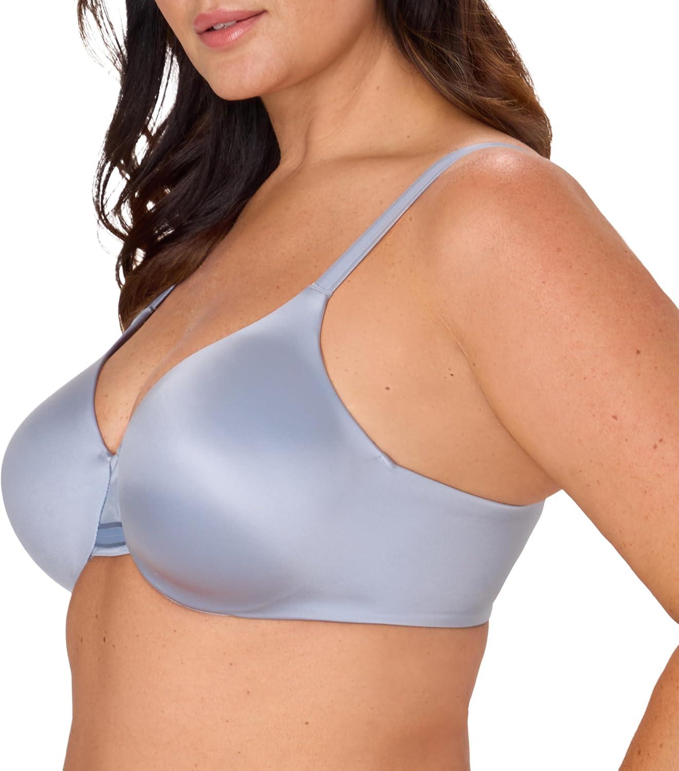 imageBali Womens Underwire Bra DF3W11 One Smooth U BackSmoothing Bras for Women Concealing Full CoverageSilver Satin