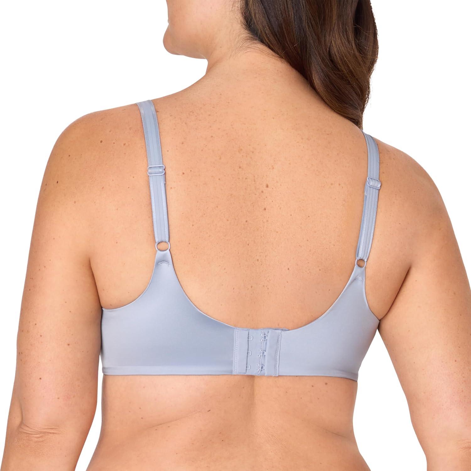 imageBali Womens Underwire Bra DF3W11 One Smooth U BackSmoothing Bras for Women Concealing Full CoverageSilver Satin