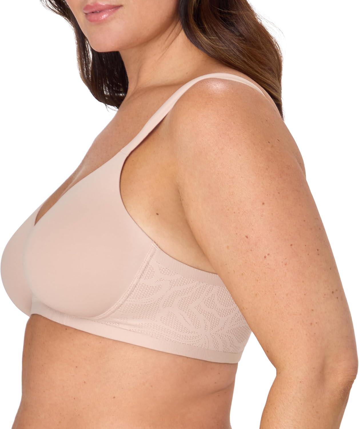 imageBali Womens Wireless Bra Coolest Smoothing Wireless Foam Bras for Women Moisture Wicking Full CoverageAlmond