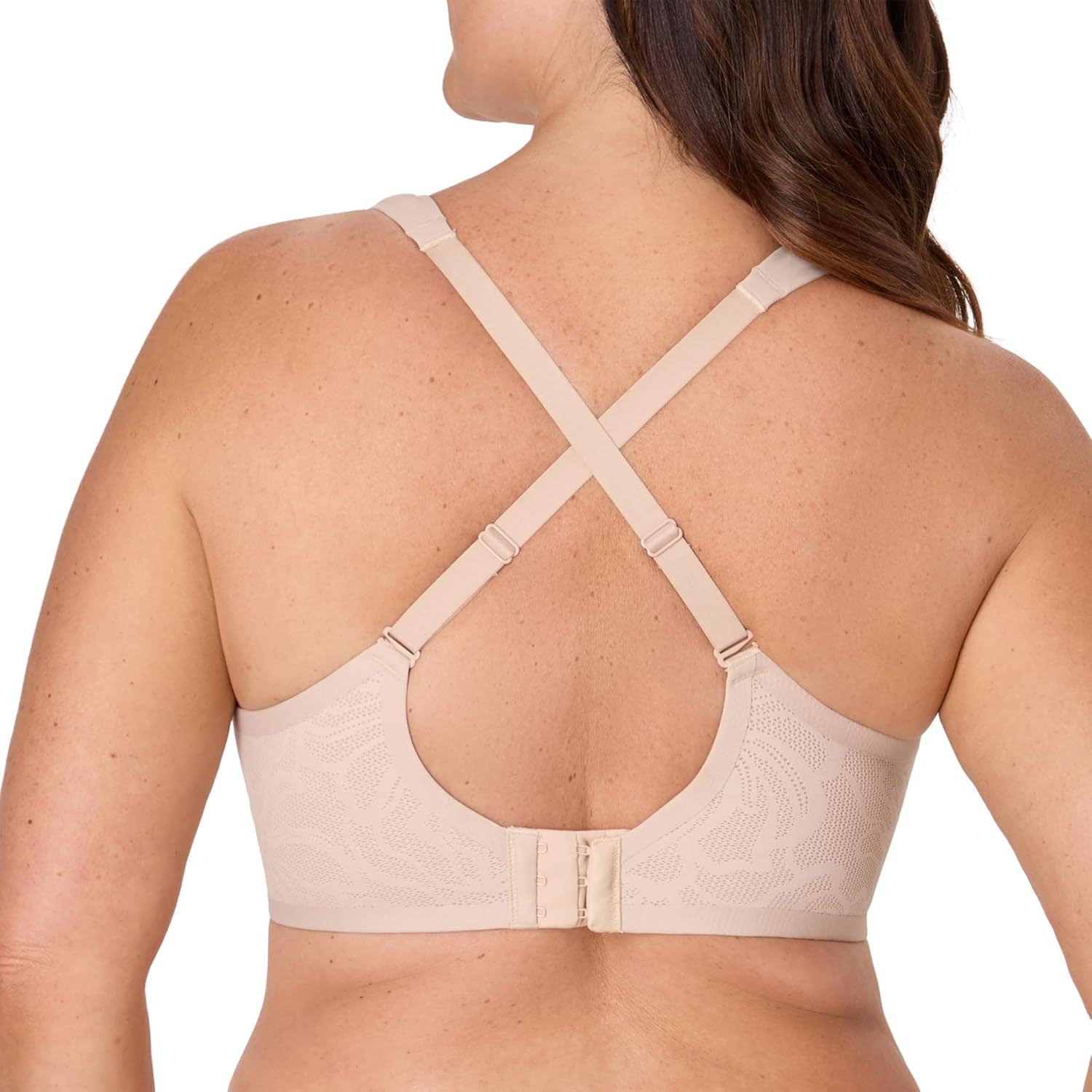 imageBali Womens Wireless Bra Coolest Smoothing Wireless Foam Bras for Women Moisture Wicking Full CoverageAlmond