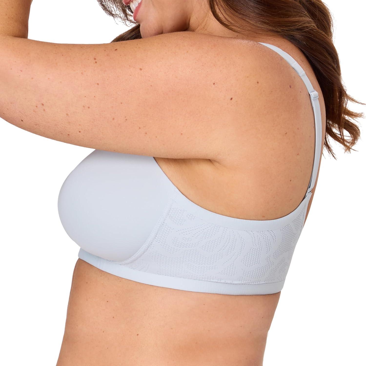 imageBali Womens Wireless Bra Coolest Smoothing Wireless Foam Bras for Women Moisture Wicking Full CoverageSalty Pepper Grey