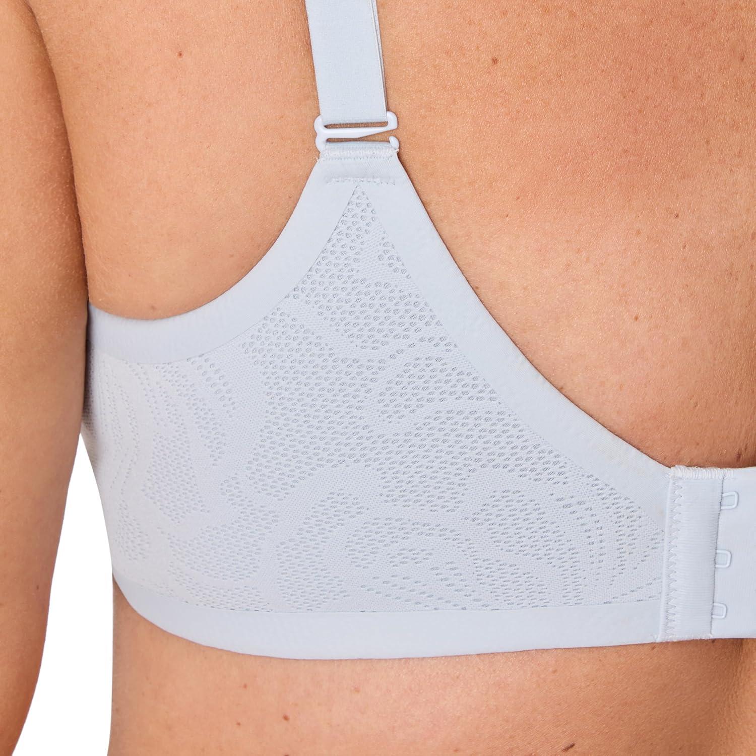 imageBali Womens Wireless Bra Coolest Smoothing Wireless Foam Bras for Women Moisture Wicking Full CoverageSalty Pepper Grey