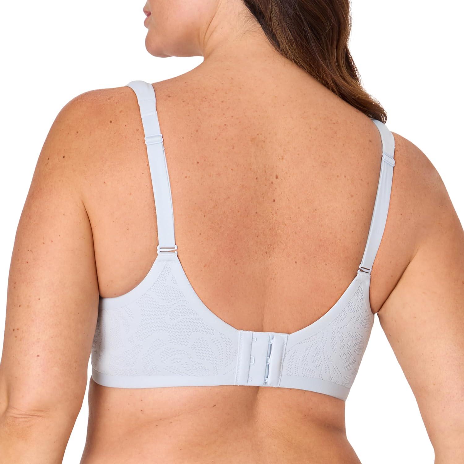 imageBali Womens Wireless Bra Coolest Smoothing Wireless Foam Bras for Women Moisture Wicking Full CoverageSalty Pepper Grey
