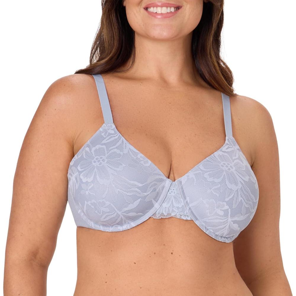 imageBali Womens Underwire Bra Breathe TShirt Bras for Women Full Coverage Padded Most Comfortable Cotton ModalSilver Satin