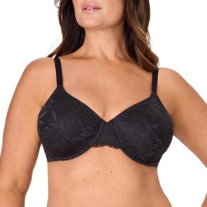 Bali Women’s Underwire Bra, Breathe T-Shirt Bras for Women, Full Coverage, Padded, Most Comfortable, Cotton Modal(Black)