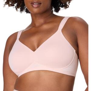 Bali Women’s Wireless Bra, Coolest Smoothing Wireless Foam Bras for Women, Moisture Wicking, Full Coverage(Pink Pirouette)