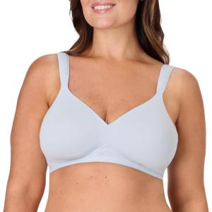 Bali Women’s Wireless Bra, Coolest Smoothing Wireless Foam Bras for Women, Moisture Wicking, Full Coverage(Salty Pepper Grey)